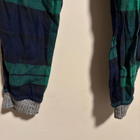 aerie Plaid Flannel matching Pajama set - Green/Black, Size Small Medium - Picture 3 of 14
